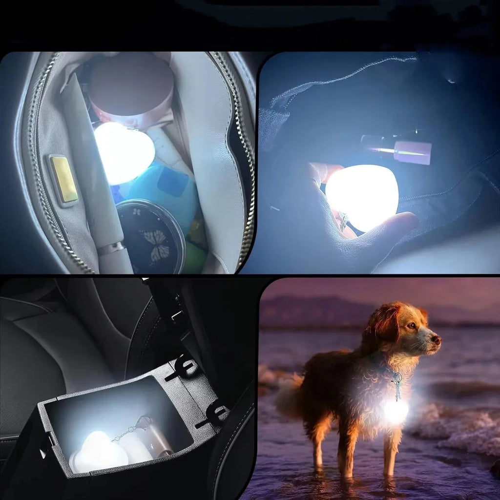 ميدالية نور القلب الذكية – إضاءة LED محمولة وقابلة للشحن للحقائب والمفاتيح