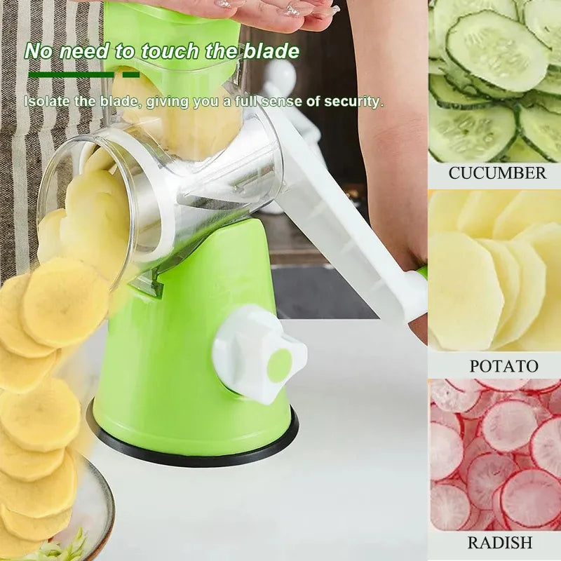 روتوشيف 3X – قطاعة الخضر الدوّارة متعددة الوظائف